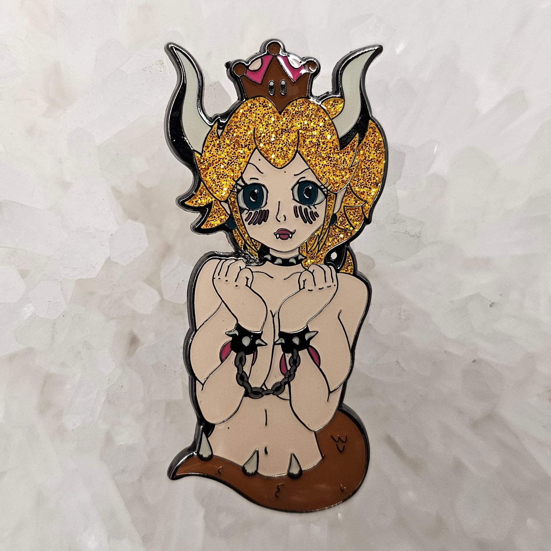 Bowsette Sexy Bowser Super Kinked Mario Bros Video Game Pin Up Glitter –  Mythical Merch