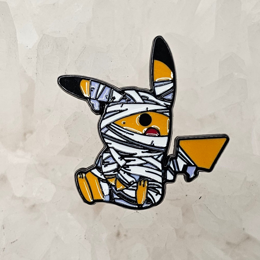 Halloween Spooky Pikachu Mummy 90s Cartoon Video Game Enamel Pins Hat –  Mythical Merch