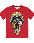 Scream Horror Mural Slasher Mashup Men's Polyester Tee T Shirt Tshirt T-Shirt By Mythical Merch