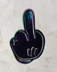 Raw Rainbow Metal Fuck Off Finger Mickey Cartoon Hand Mouse V1 Enamel Pins Hat Pins Lapel Pin Brooch Badge Festival Pin