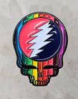 Forever Grateful Steal Your Rainbow Stealie Skull Dead Lot Enamel Pins Hat Pins Lapel Pin Brooch Badge Festival Pin