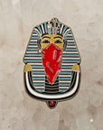 Egyptian Pharoah Mask King Tut Mummy Gemmed Enamel Pins Hat Pins Lapel Pin Brooch Badge Festival Pin