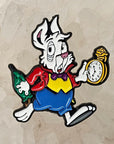 Just In Time White Rabbit Alice In Trippy Wonderland 90s Cartoon Enamel Pins Hat Pins Lapel Pin Brooch Badge Festival Pin