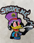 Smoke Me Scrooge Mcduck Stoner Weed Cartoon Enamel Pins Hat Pins Lapel Pin Brooch Badge Festival Pin