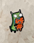 Gir Vs Kitty Invader 90s Cartoon Zim Enamel Pins Hat Pins Lapel Pin Brooch Badge Festival Pin