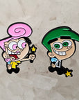 Sets Of 2 Fairly Odd Cosmo & Wanda Parents Enamel Pins Hat Pins Lapel Pin Brooch Badge Festival Pin