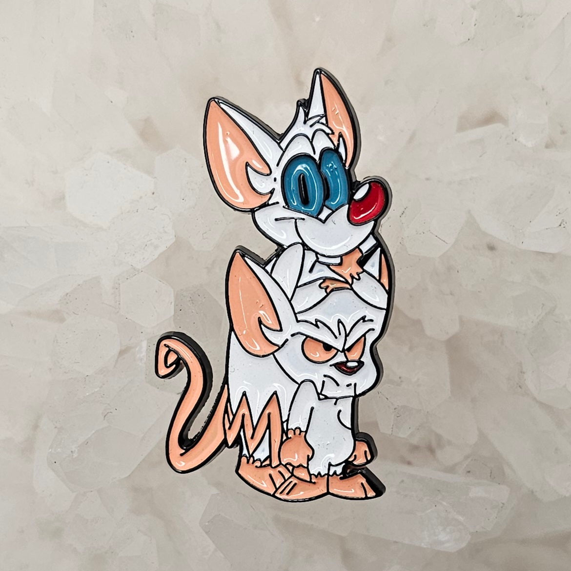 Pinky Cartoon And The Brain Mouse Enamel Pins Hat Pins Lapel Pin Brooch Badge Festival Pin