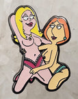 Kinked Francine & Lois American Family Dad Guy Sexy Cartoon Pin Up Glow Enamel Pin Hat Pin Lapel Pin Brooch Badge Festival Pin