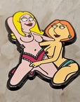 Kinked Francine & Lois American Family Dad Guy Sexy Cartoon Pin Up Glow Enamel Pin Hat Pin Lapel Pin Brooch Badge Festival Pin