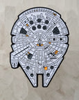 Millennium Star Falcon Wars Sci Fi Space Ship Jedi Enamel Pins Hat Pins Lapel Pin Brooch Badge Festival Pin