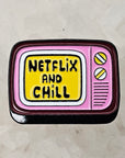 Netflix And Chill Tv Enamel Pins Hat Pins Lapel Pin Brooch Badge Festival Pin