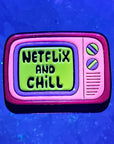 Netflix And Chill Tv Enamel Pins Hat Pins Lapel Pin Brooch Badge Festival Pin