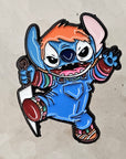 Chucky Stitch Mashup Horror Thriller 90s Cartoon Enamel Pins Hat Pins Lapel Pin Brooch Badge Festival Pin