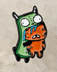 Gir Vs Kitty Invader 90s Cartoon Zim Enamel Pins Hat Pins Lapel Pin Brooch Badge Festival Pin