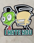 I Hate You Dib Invader Cartoon Zim Tv Show Gir Robot Dog Enamel Pins Hat Pins Lapel Pin Brooch Badge Festival Pin