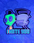 I Hate You Dib Invader Cartoon Zim Tv Show Gir Robot Dog Enamel Pins Hat Pins Lapel Pin Brooch Badge Festival Pin