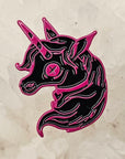 Ghost Unicorn Zombie Horse Pink Metal Enamel Pins Hat Pins Lapel Pin Brooch Badge Festival Pin