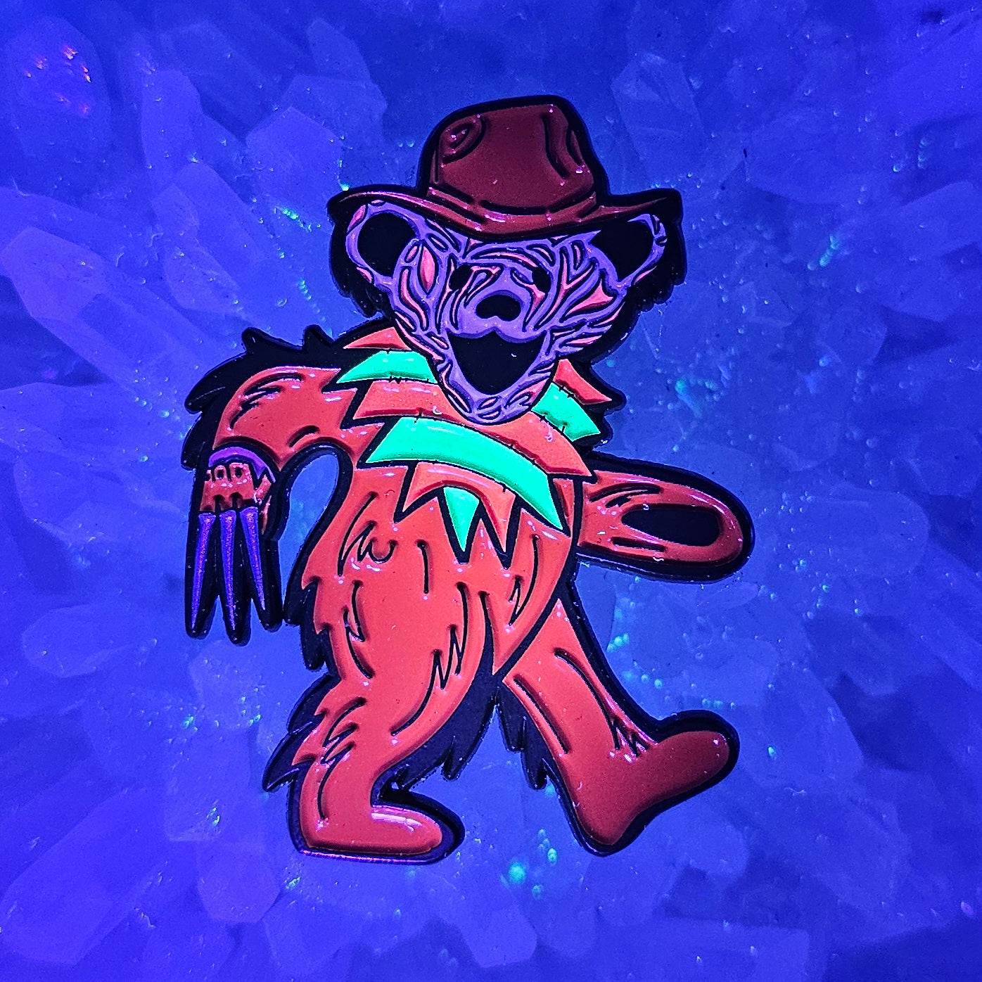 Freddy &amp; Jason Dancing Bears Horror Slasher Enamel Pin Set(2) Hat Pins Lapel Pin Brooch Badge Festival Pin Set