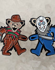 Freddy & Jason Dancing Bears Horror Slasher Enamel Pin Set(2) Hat Pins Lapel Pin Brooch Badge Festival Pin Set