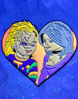 Spooky Love Chucky Bride Gore Horror Slasher Scary Movie Enamel Pins Hat Pins Lapel Pin Brooch Badge Festival Pin