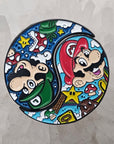 2 Pin Set - Ying Luigi Mari Yang Video Game Buddies Puzzle Set Enamel Pins Hat Pins Lapel Pin Brooch Badge Festival Pin Set(2)