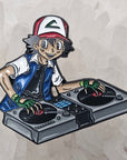 Dj Ash Vinyl Poke Baller Edm Anime Dubstep 2000s Cartoon Enamel Pins Hat Pins Lapel Pin Brooch Badge Festival Pin