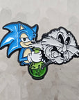 Stoner Sonic Hippie Hedgehog Video Game Weed Parody Enamel Pins Hat Pins Lapel Pin Brooch Badge Festival Pin