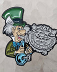 Stoner Mad Hatter Smokey Cheshire Cat In Weed Wonderland Enamel Pins Hat Pins Lapel Pin Brooch Badge Festival Pin