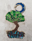 Lunar Bonsai Crystal Roots Moon Psychedelic Art Trippy Enamel Pins Hat Pins Lapel Pin Brooch Badge Festival Pin