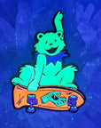 Skateboard Dancing Bear V2 Grateful Skating Dead Lot Enamel Pins Hat Pins Lapel Pin Brooch Badge Festival Pin