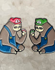 2 Pin Set - Super Sloth Bros Video Game Buddies Set Enamel Pins Hat Pins Lapel Pin Brooch Badge Festival Pin Set(2)