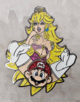 Peaches & Cream Mario Video Game Kinked Princess Sexy Peach Spinner Glitter Enamel Pins Hat Pins Lapel Pin Brooch Badge Festival Pin