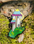 Inky Cap Mushroom Melt Snail Mycology Shroom Psychedelic Art Enamel Pin Hat Pin Lapel Pin Brooch Badge Festival Pin