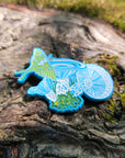 10 Pack - Mythical Mushroom Moth Blue Dyed Metal Psychedelic Shroom Nature Art Insect Wholesale Glow Enamel Pins Hat Pins Lapel Pin Brooch Badge Bulk Festival Pin