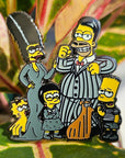 10 Pack - The Addams Simpson Family Horror Cartoon Wholesale Glow Enamel Pin Hat Pin Bulk Lapel Pin Brooch Badge Festival Pins