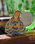 Deemsus Psssst Try Dmt Hippie Jesus Festie Wook Deemster Silver & Glitter Enamel Pins Hat Pins Lapel Pin Brooch Badge Festival Pin