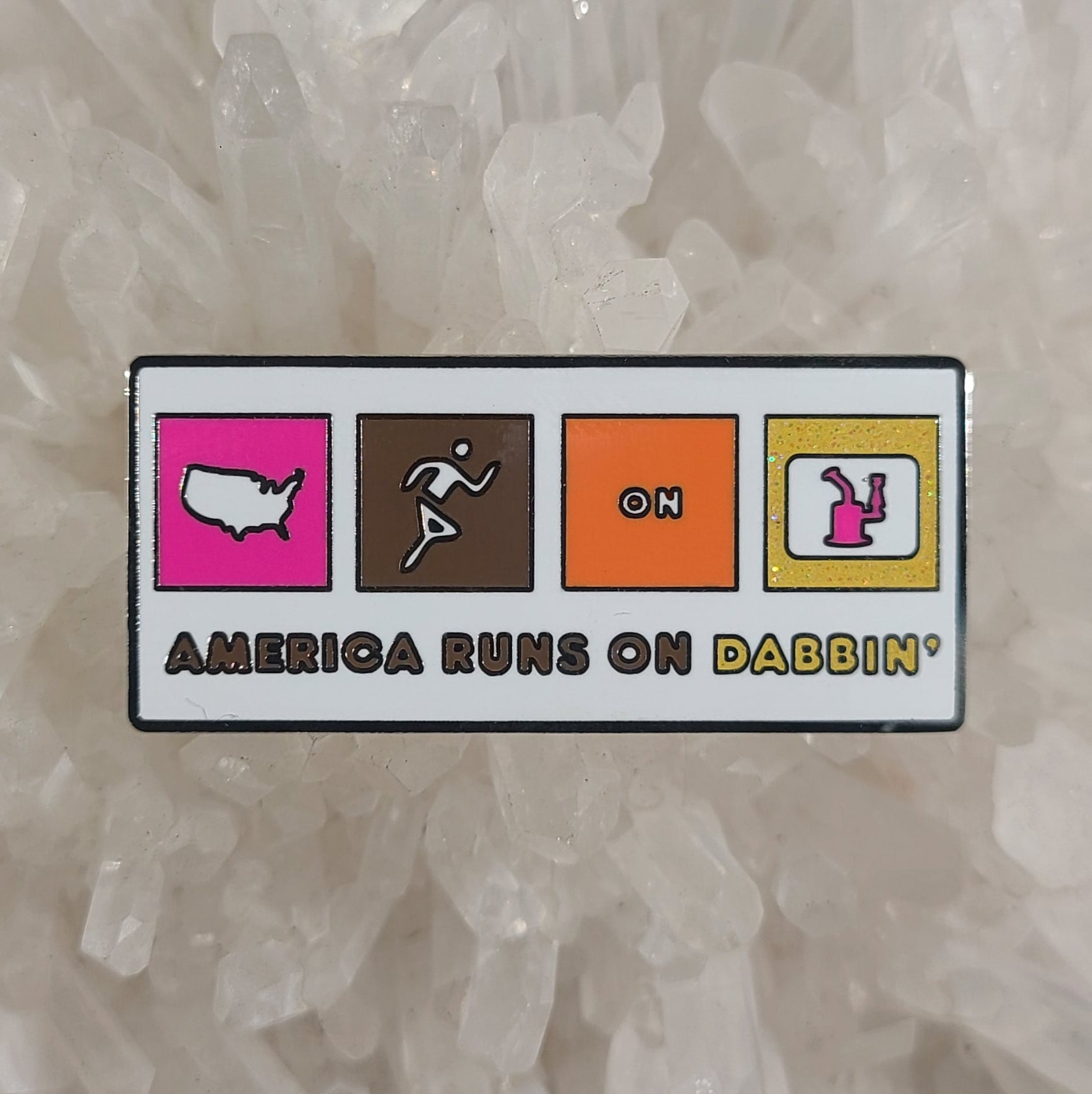 America Runs On Dabbin Dunkin Dabs Weed Coffee Enamel Pins Hat Pins La ...