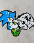 Stoner Sonic Hippie Hedgehog Video Game Weed Parody Enamel Pins Hat Pins Lapel Pin Brooch Badge Festival Pin