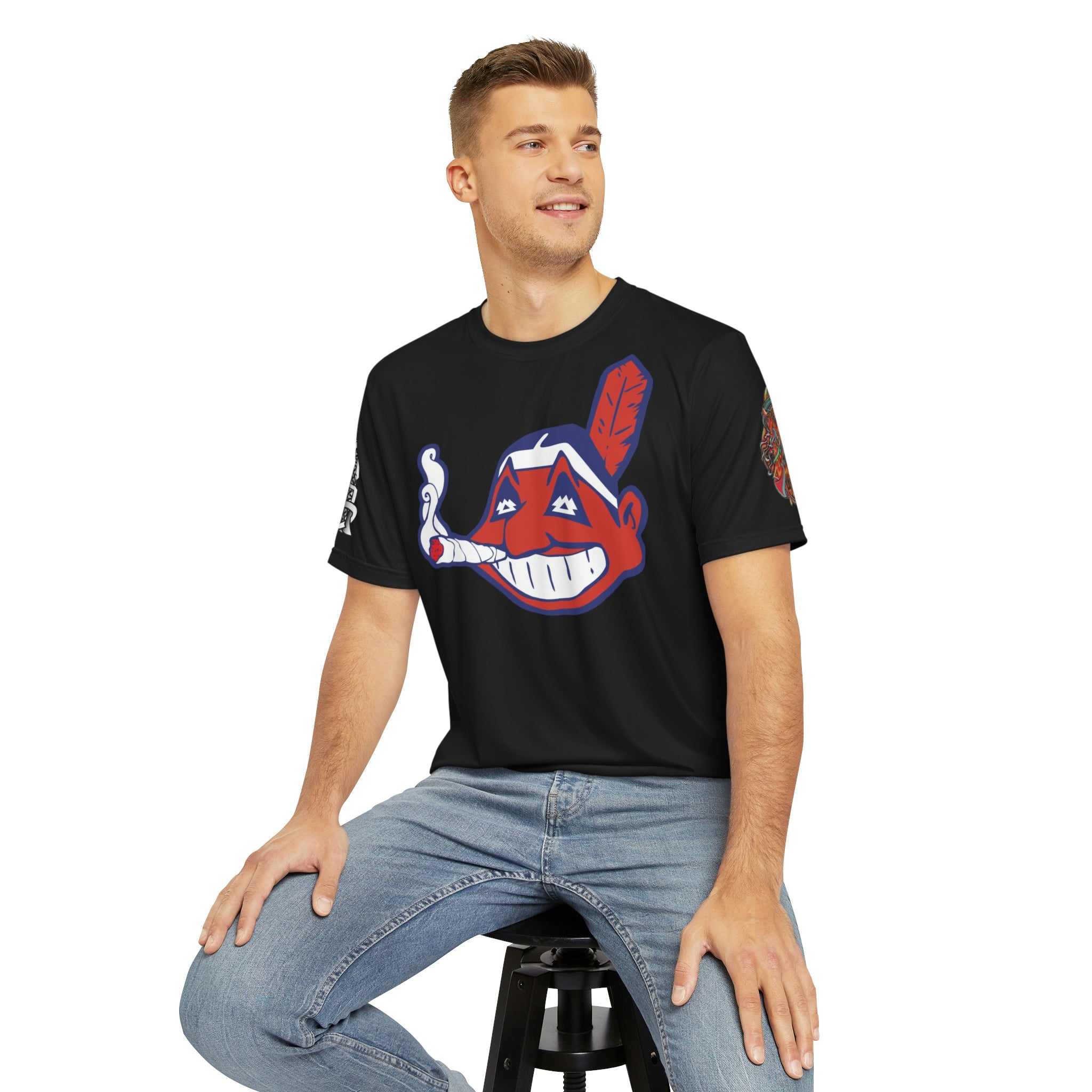 Chiefin Wahoo Men's Polyester Tee Tshirt T-shirt Shirt By Mythical